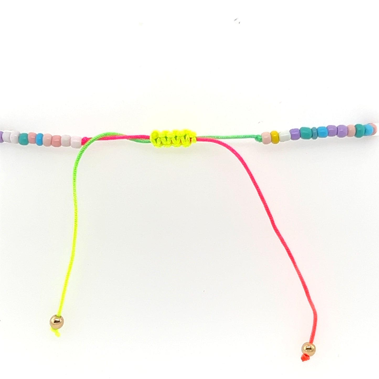 Pastel Smiley Face & Star Multi-Color Beaded Anklet