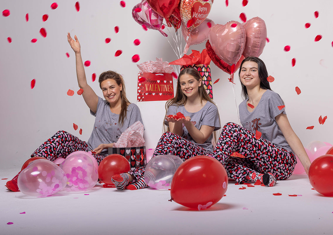 Candy Heart Ladies Shirt & Pant Pajama Set