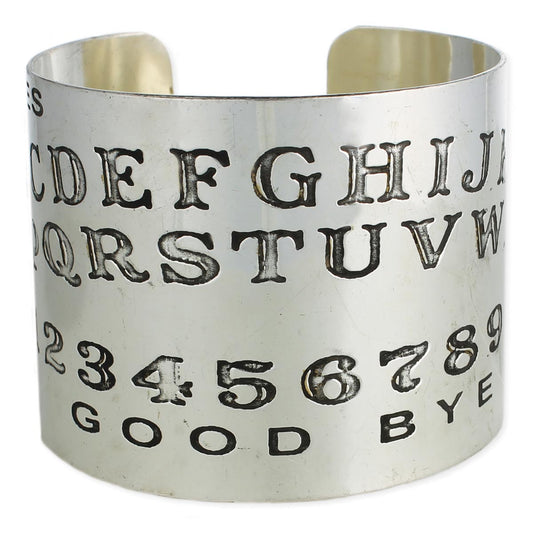 Silver Ouija Spirit Board Cuff Bracelet