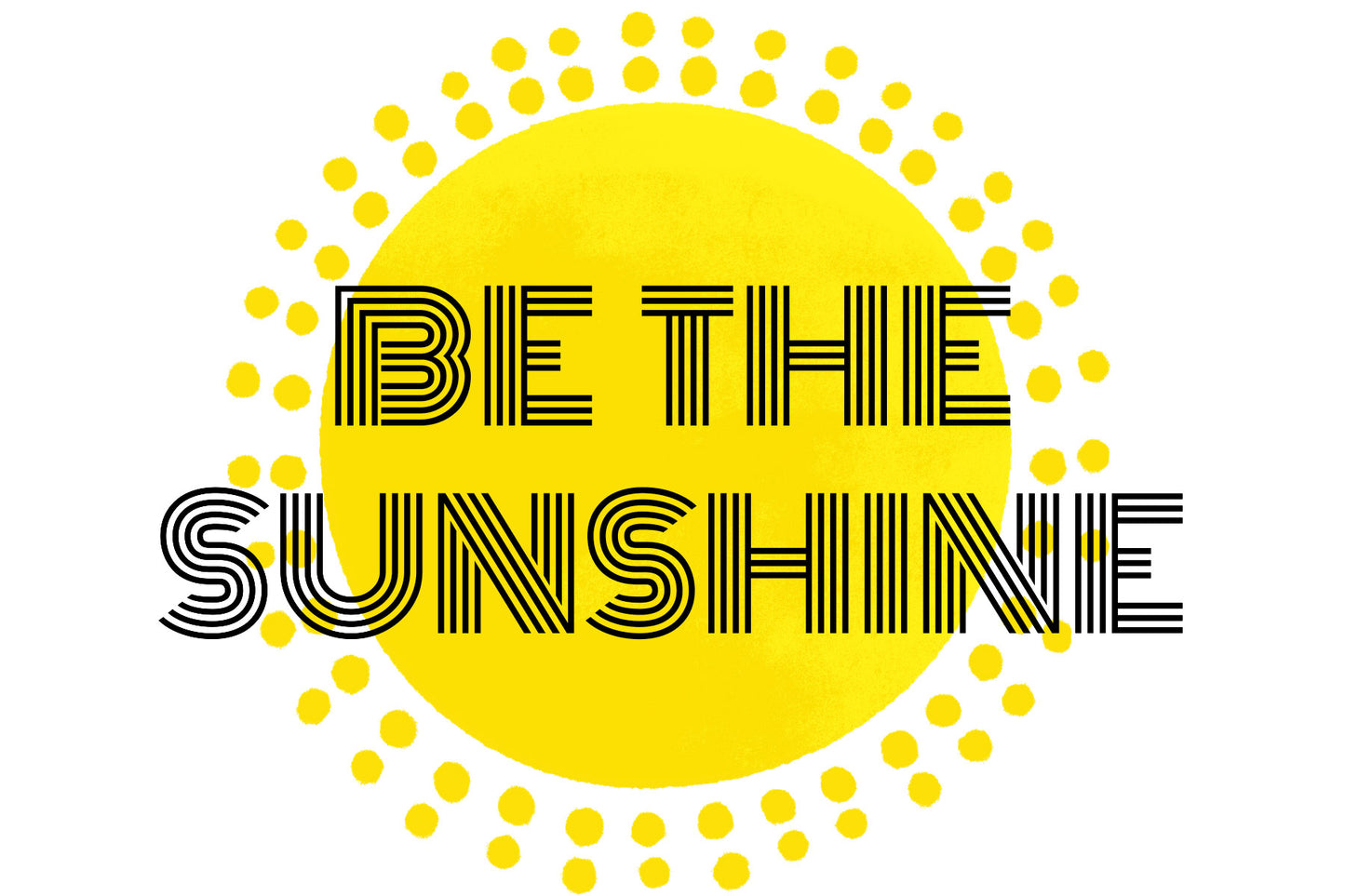 Be The Sunshine Ladies Fit Tee - In Grey & White