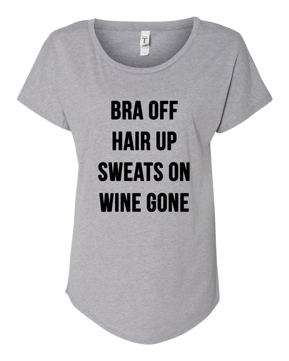 Bra Off Wine Gone Cotton Tee - Shop Making Waves