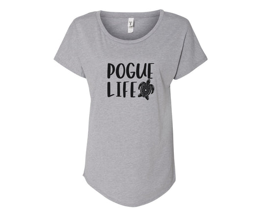 Pogue Life Turtle Tee - In Grey & White