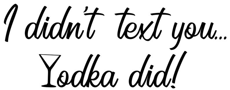Vodka Did It Ladies Tee - In Grey & White