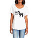 No Prob-Llama Ladies Tee Shirt - In Grey & White