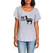No Prob-Llama Ladies Tee Shirt - In Grey & White