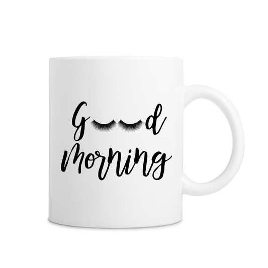 Good Morning Lashes Mug - White