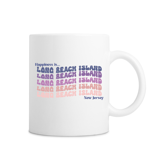 Happiness Is Long Beach Island Mug - White