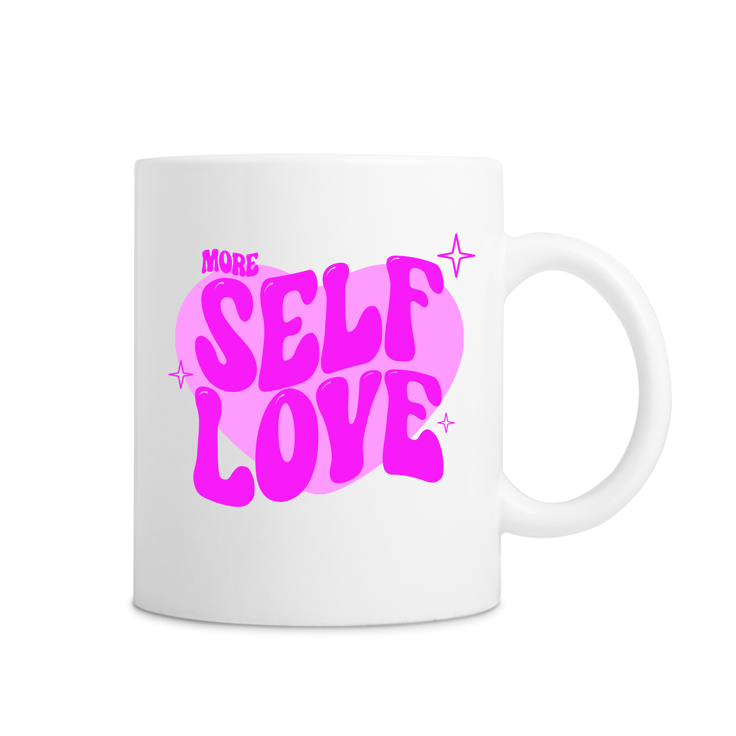 More Self Love Heart Mug - White