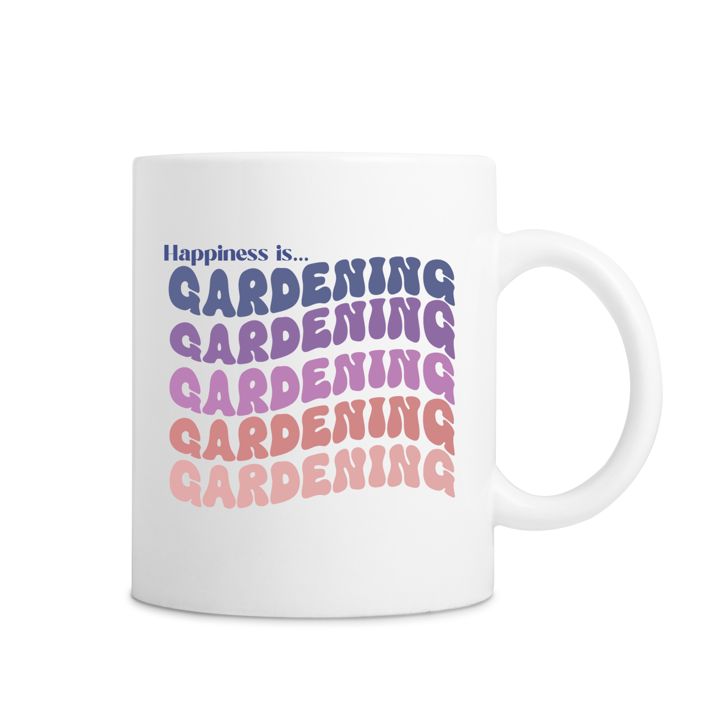 Happiness Is Gardening Mug - White