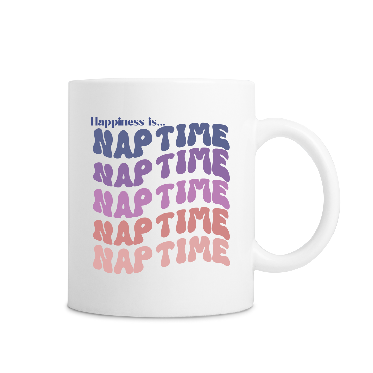 Happiness Is Nap Time Mug - White