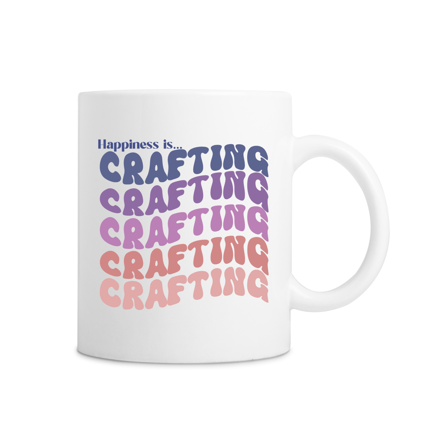 Happiness Is Crafting Mug - White