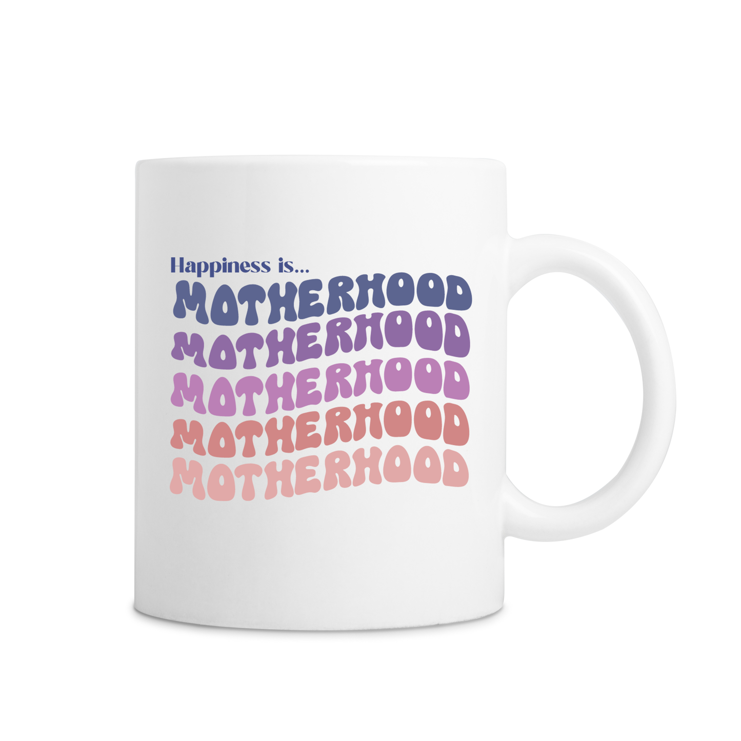 Happiness Is Motherhood Mug - White