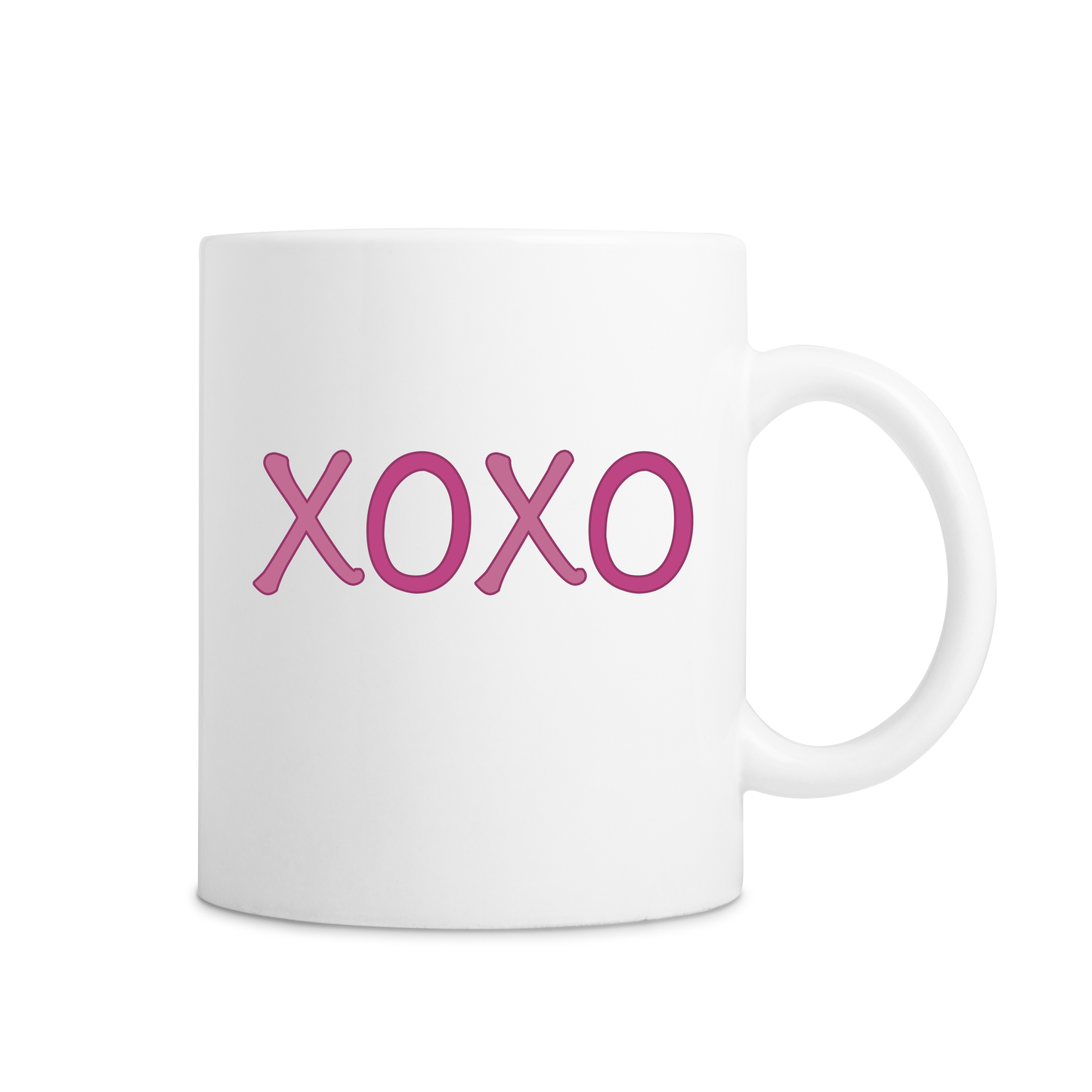 Pink XOXO Love Mug - White