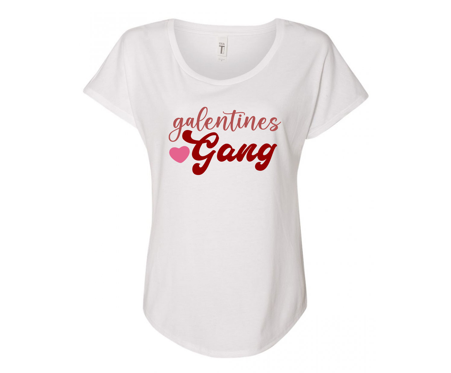 Galantine Gang Ladies Tee Shirt - In Grey & White