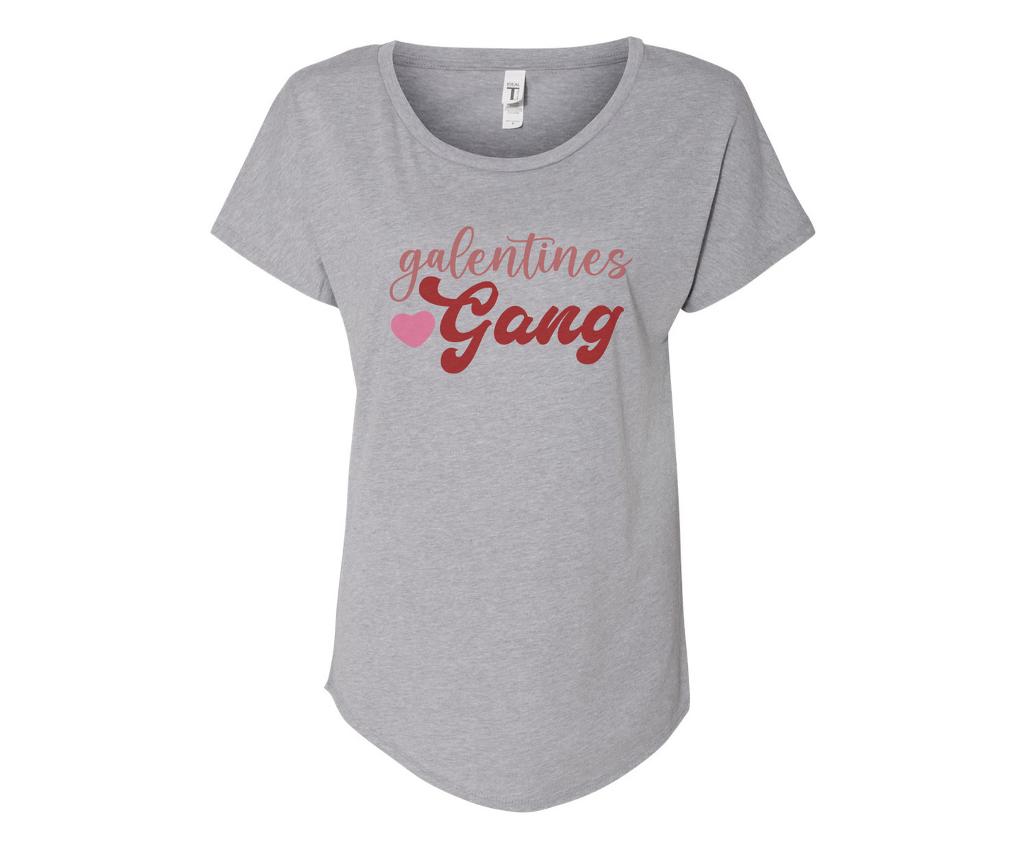Galantine Gang Ladies Tee Shirt - In Grey & White