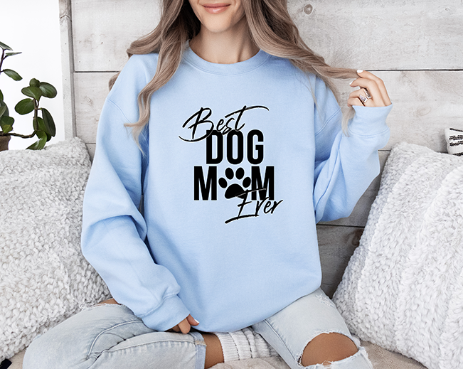 Best Dog Mom Ever Blue Women's 3 Piece Dog Pajama Set - In 3 Color Choices