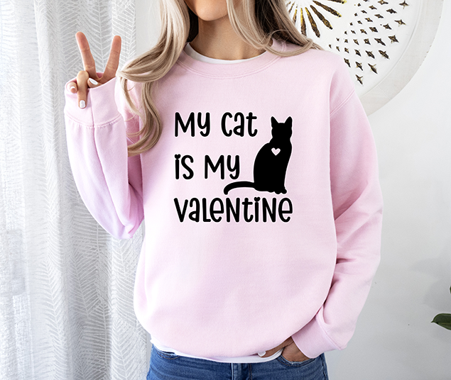 My Cat Is My Valentine Women's 3 Piece Cat Pajama Set - In 3 Color Choices