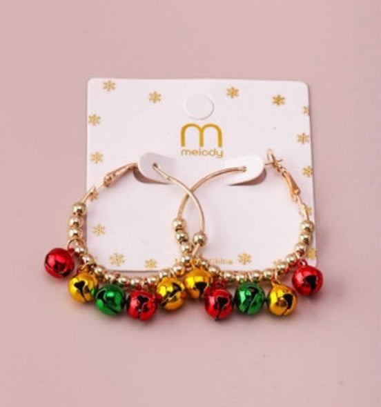 Christmas Bow Ribbon Jingle Bell Charm Stud Post Earrings Jewelry Holiday  Gift | eBay