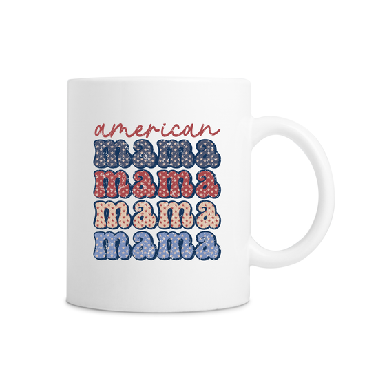 American Mama Mug - White