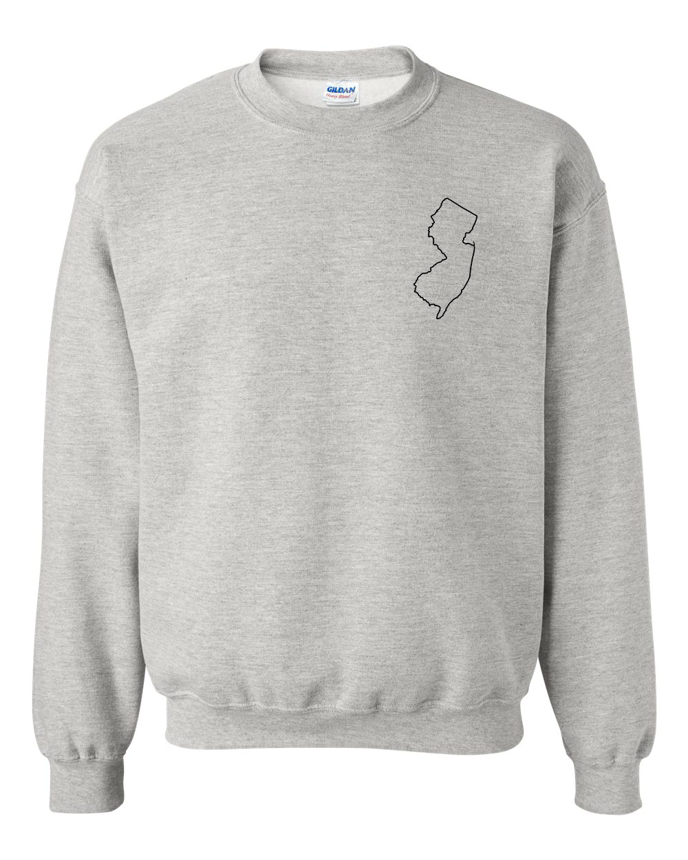 Down The Shore New Jersey Crew Neck Sweatshirt - Grey