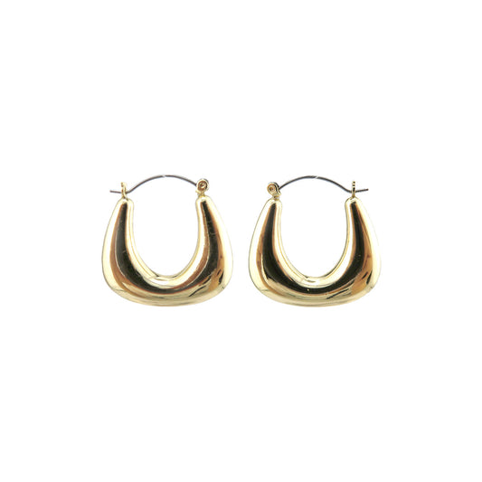 Angular Bubble Hoop Earrings - In Gold & Silver