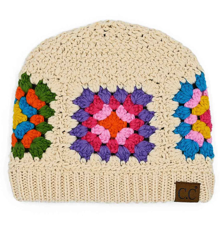 Crochet Granny Square CC Beanie Hat