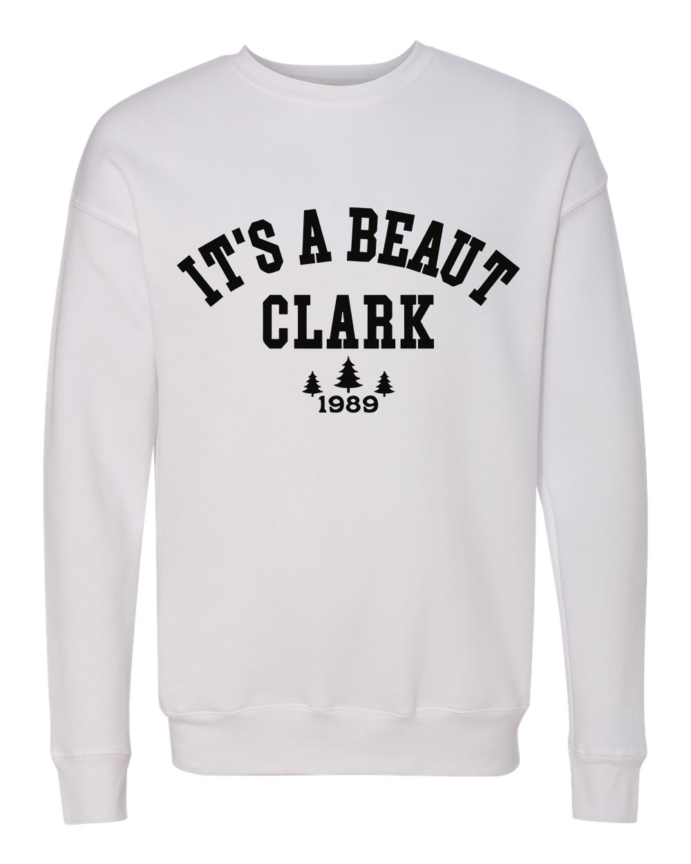 It's A Beaut Clark Varsity Crew Sweatshirt - White