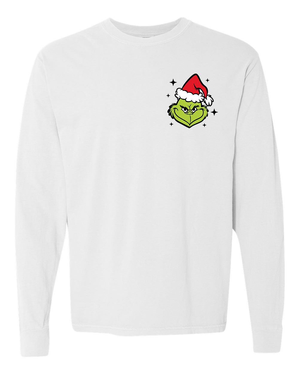 In My Grinchy Mama Era Double Sided Long Sleeve Tee - White