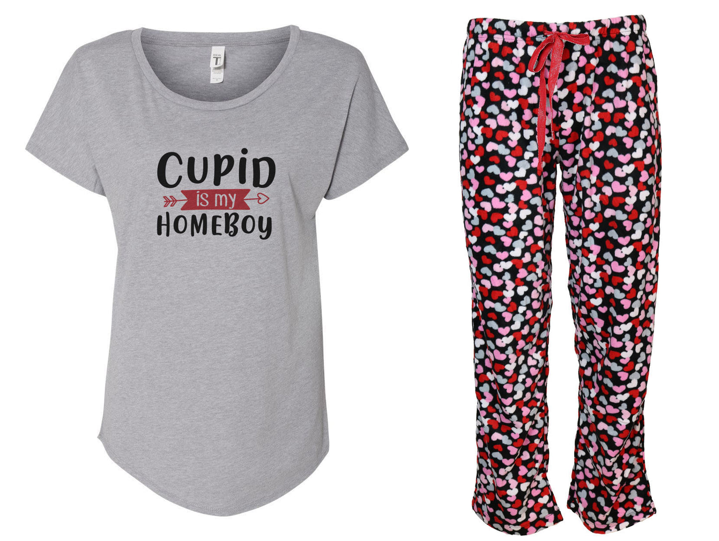 Cupid Is My Homeboy Ladies Shirt & Pant Pajama Set