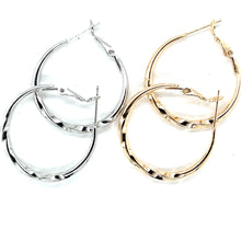 Load image into Gallery viewer, Classic Twisted Everyday Hoop Earring