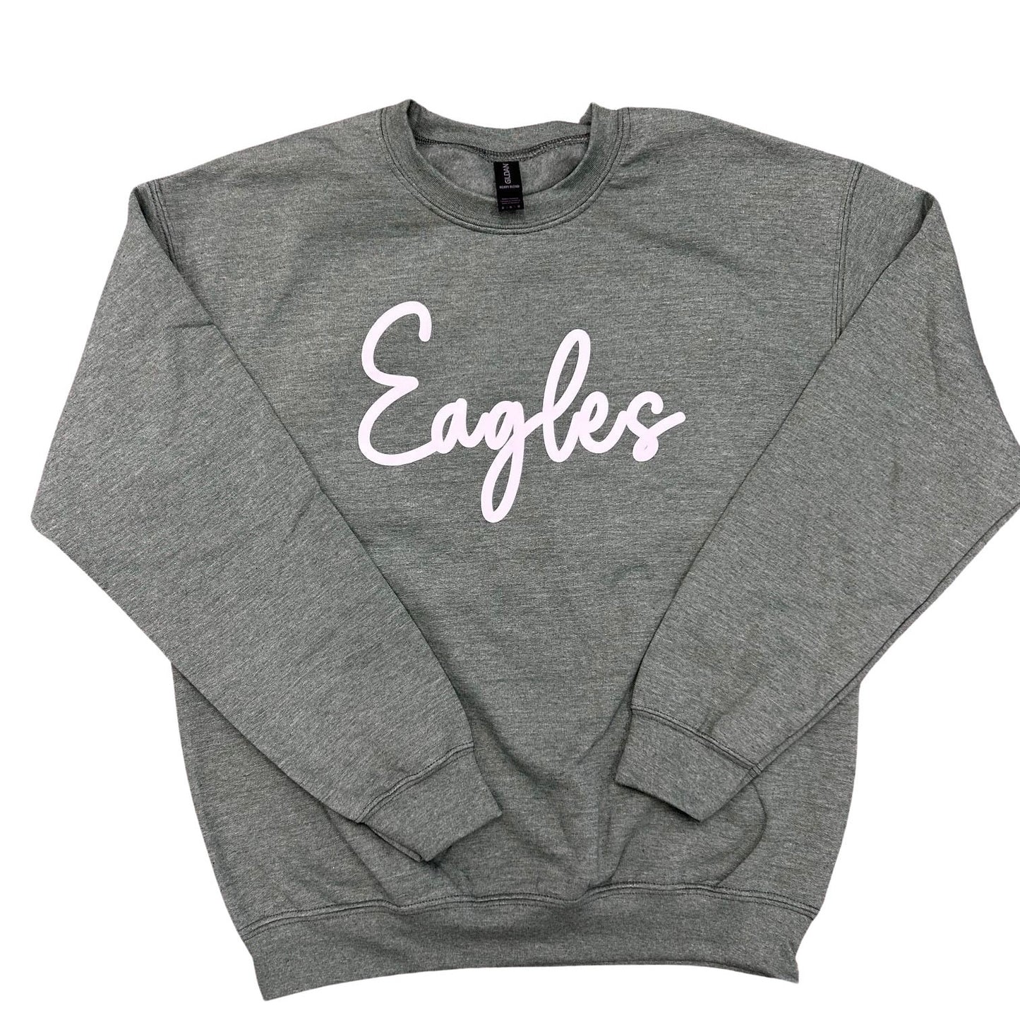 *PRE ORDER* Eagles 3D Script Crew Neck Sweatshirt - Dark Heather Green