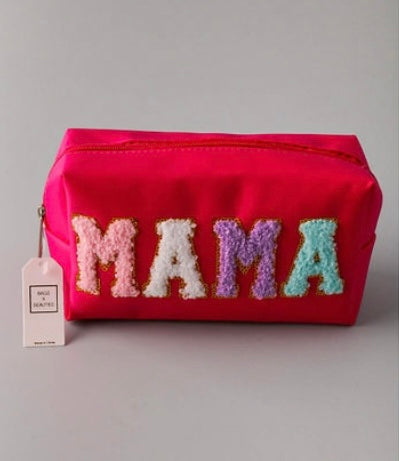 Mama Puffy Letter Pink Travel Bag