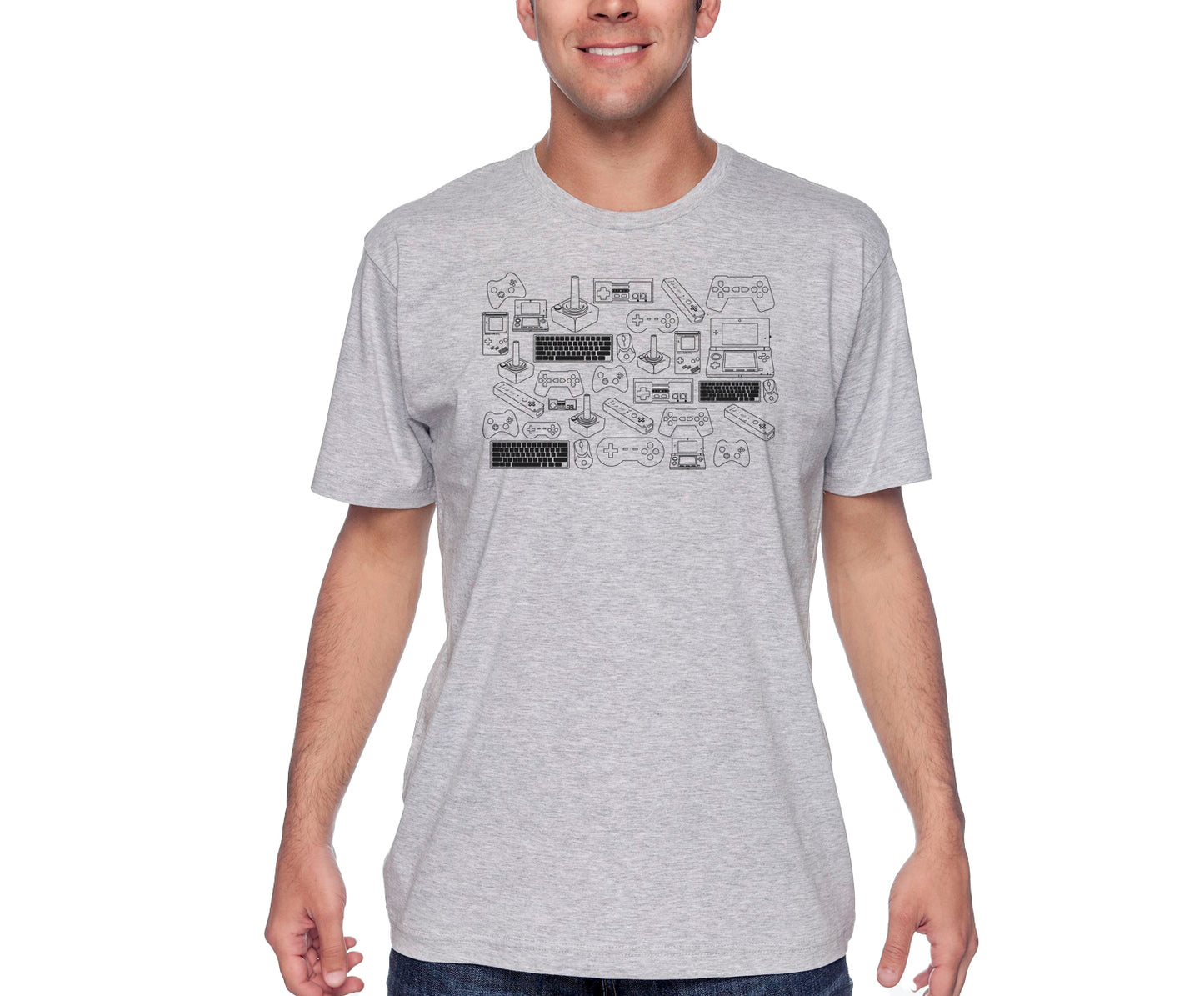 Video Game Controller Men's Tee Shirt - Grey