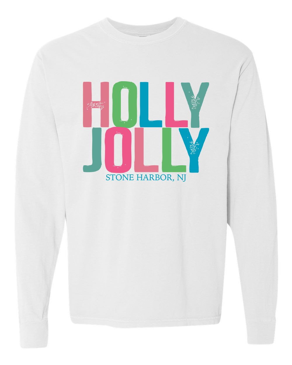 Stone Harbor Holly Jolly Long Sleeve Tee - White