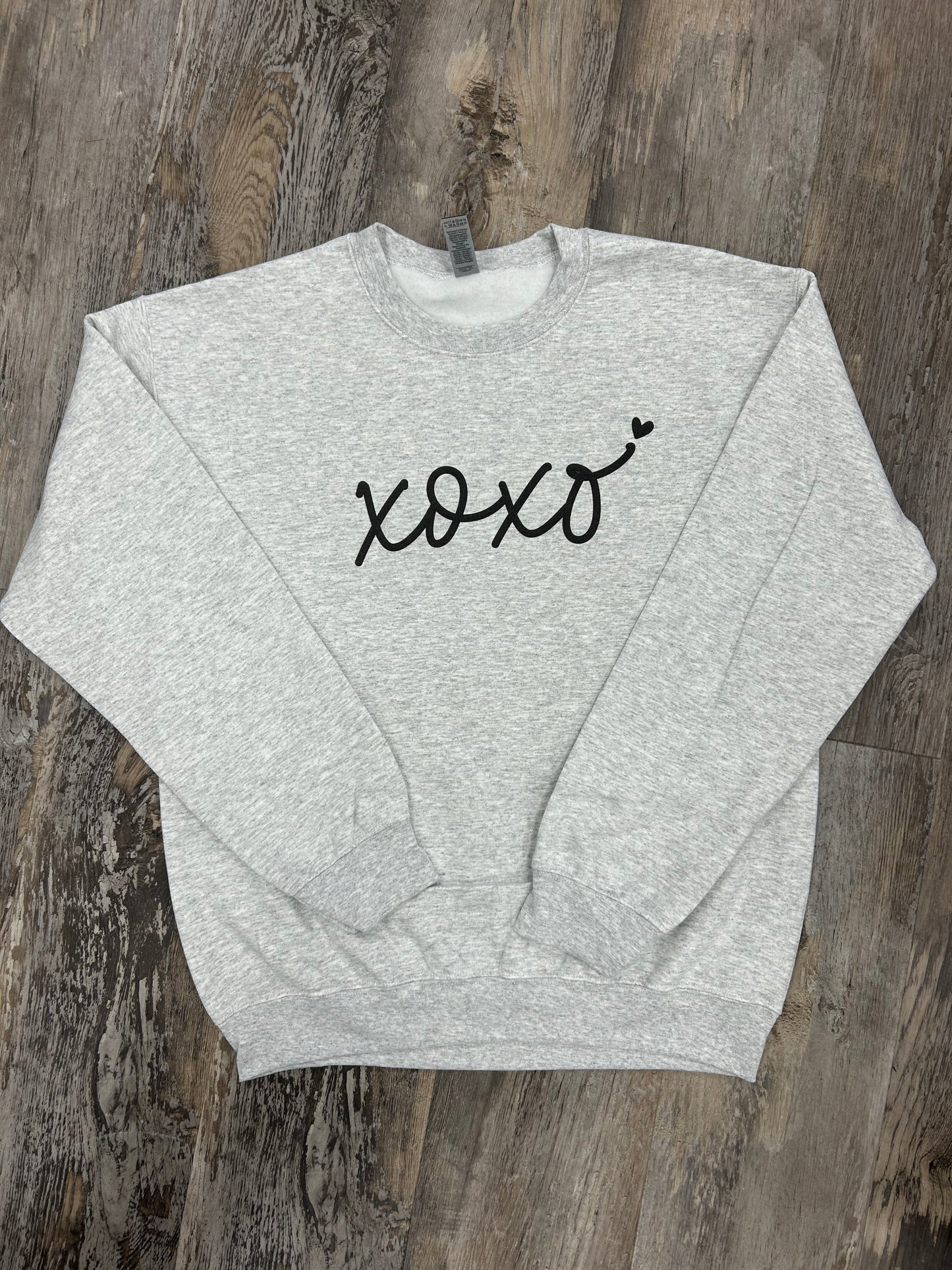 XOXO Heart Gilden Crew Neck Sweatshirt - Grey