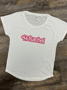 Hi Barbie Customized Tee Shirt - White