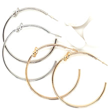 Load image into Gallery viewer, Love Knot Open Hoop Earrings