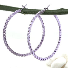 Load image into Gallery viewer, Fixed Chain Link Metallic Hoop Earrings