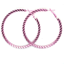 Load image into Gallery viewer, Fixed Chain Link Metallic Hoop Earrings