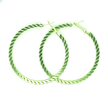Load image into Gallery viewer, Fixed Chain Link Metallic Hoop Earrings