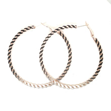 Load image into Gallery viewer, Fixed Chain Link Metallic Hoop Earrings