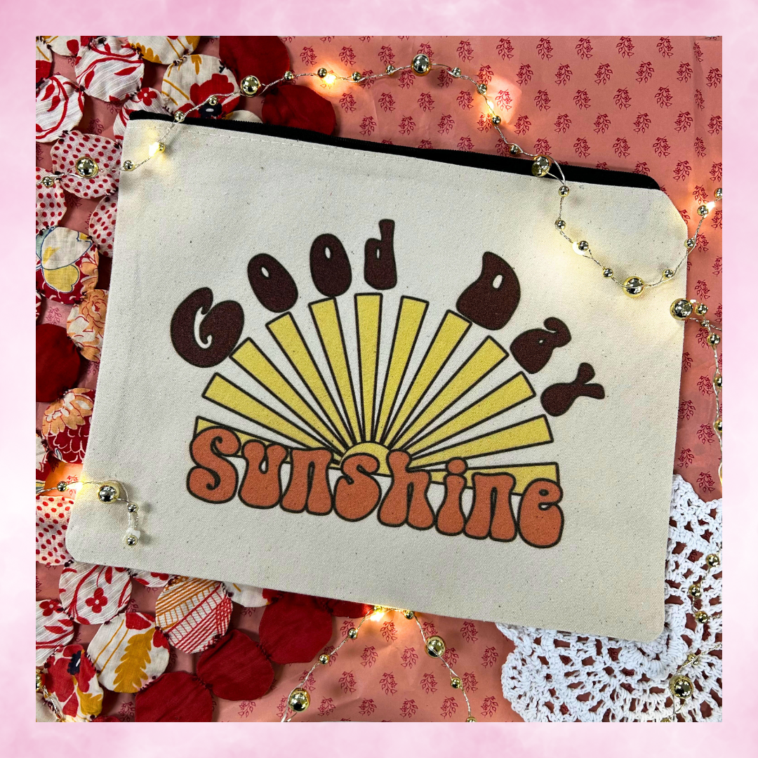 Good Day Sunshine Canvas Zipper Bag