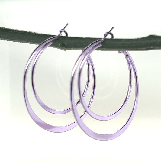 Metallic Double Hoop Earrings