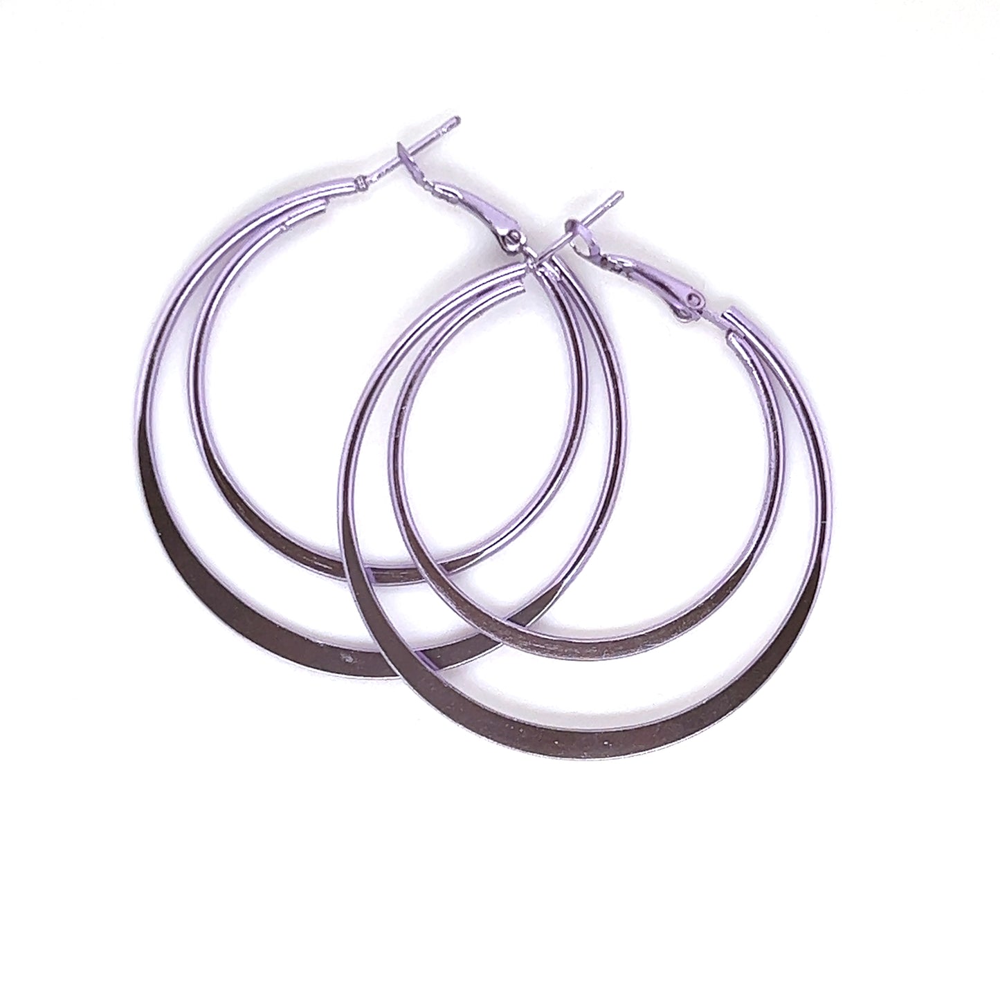 Metallic Double Hoop Earrings