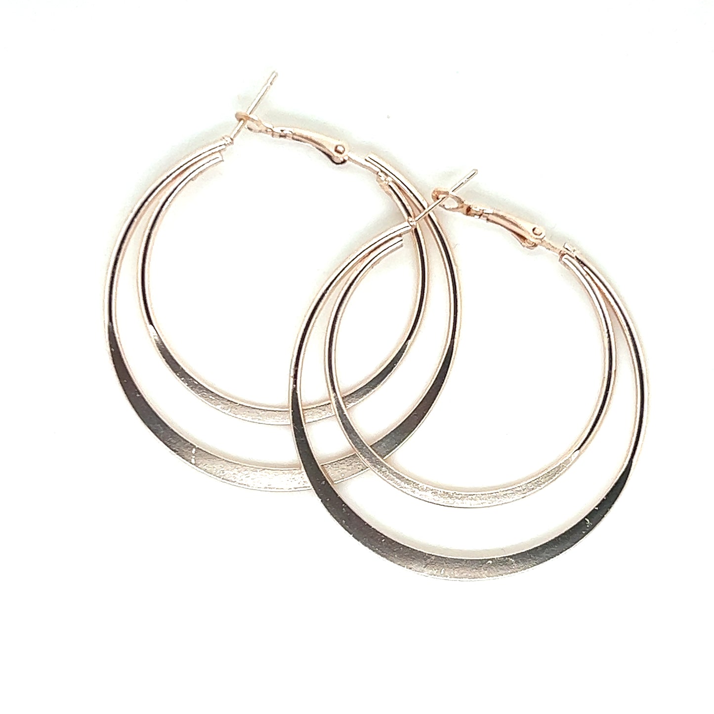 Metallic Double Hoop Earrings