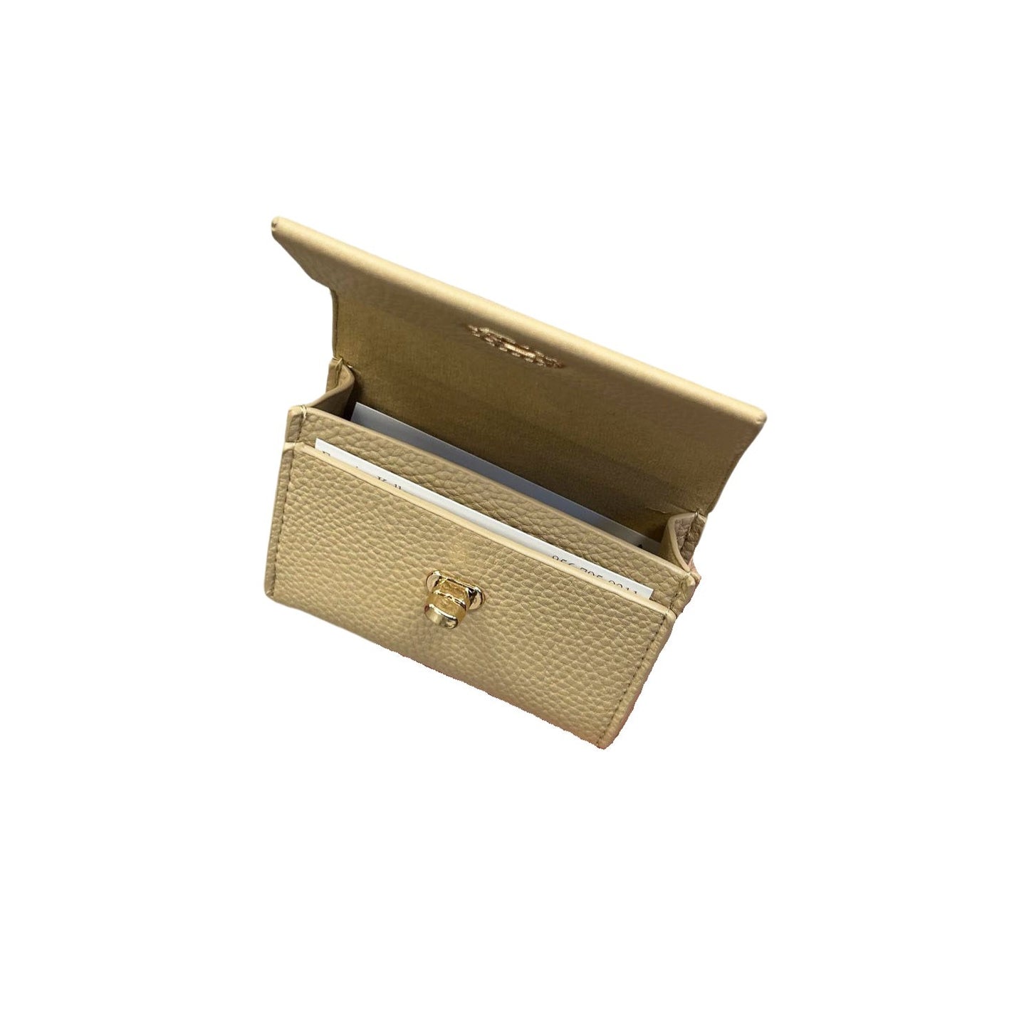 Turn Lock Faux Leather Wallet With Gold Clasp- In 3 Colors