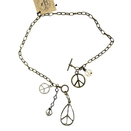 Gypsy Peace 5 Charm Toggle Necklace