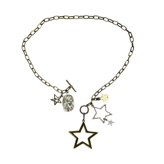 Gypsy Star 5 Charm Toggle Necklace