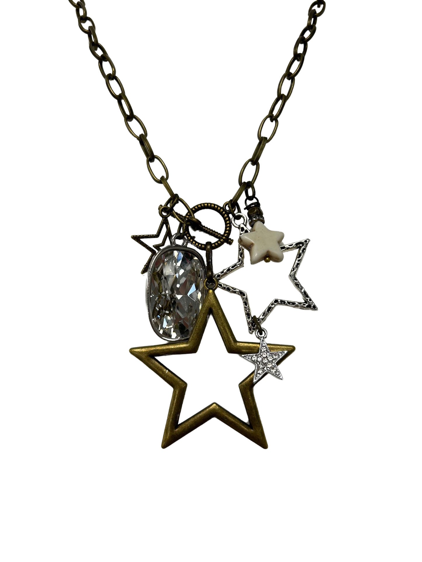 Gypsy Star 5 Charm Toggle Necklace