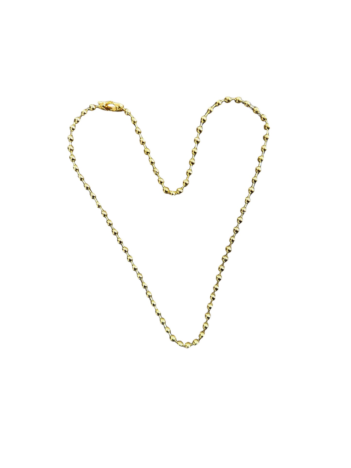 Ball Link Chain Necklace - Gold